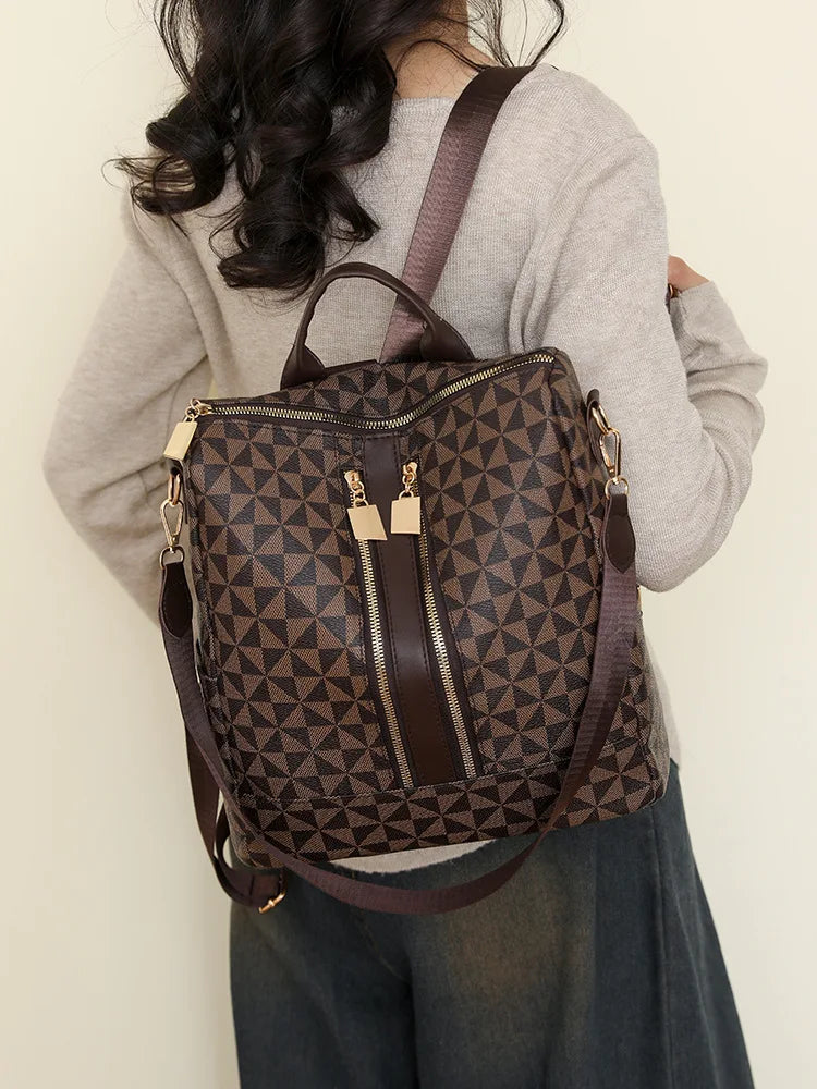 New 2026 large-capacity backpack, trendy European and American style shoulder bag, mother-daughter backpack, casual travel bag