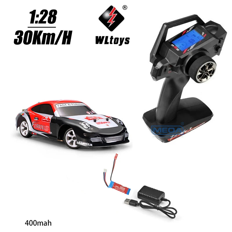 Wltoys RC 1/28 30Km/H 284191 Remote Control High Speed Racing Mosquito 2.4GHz Off-Road RTR Rally Drift Car