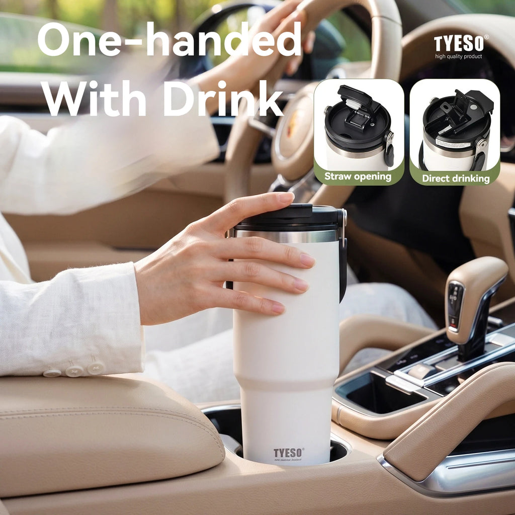 TYESO Large Capacity Stainless Steel Thermo Bottle Car Coffee Cup Keep Cold and Heat Thermal Mug Sport Water Bottle Vacuum Flask