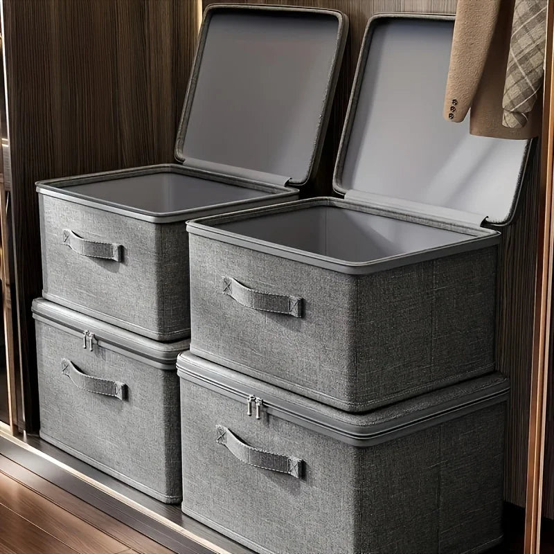 Caja de Almacenamiento Plegable con Tapa - Edredones y Ropa Interior
