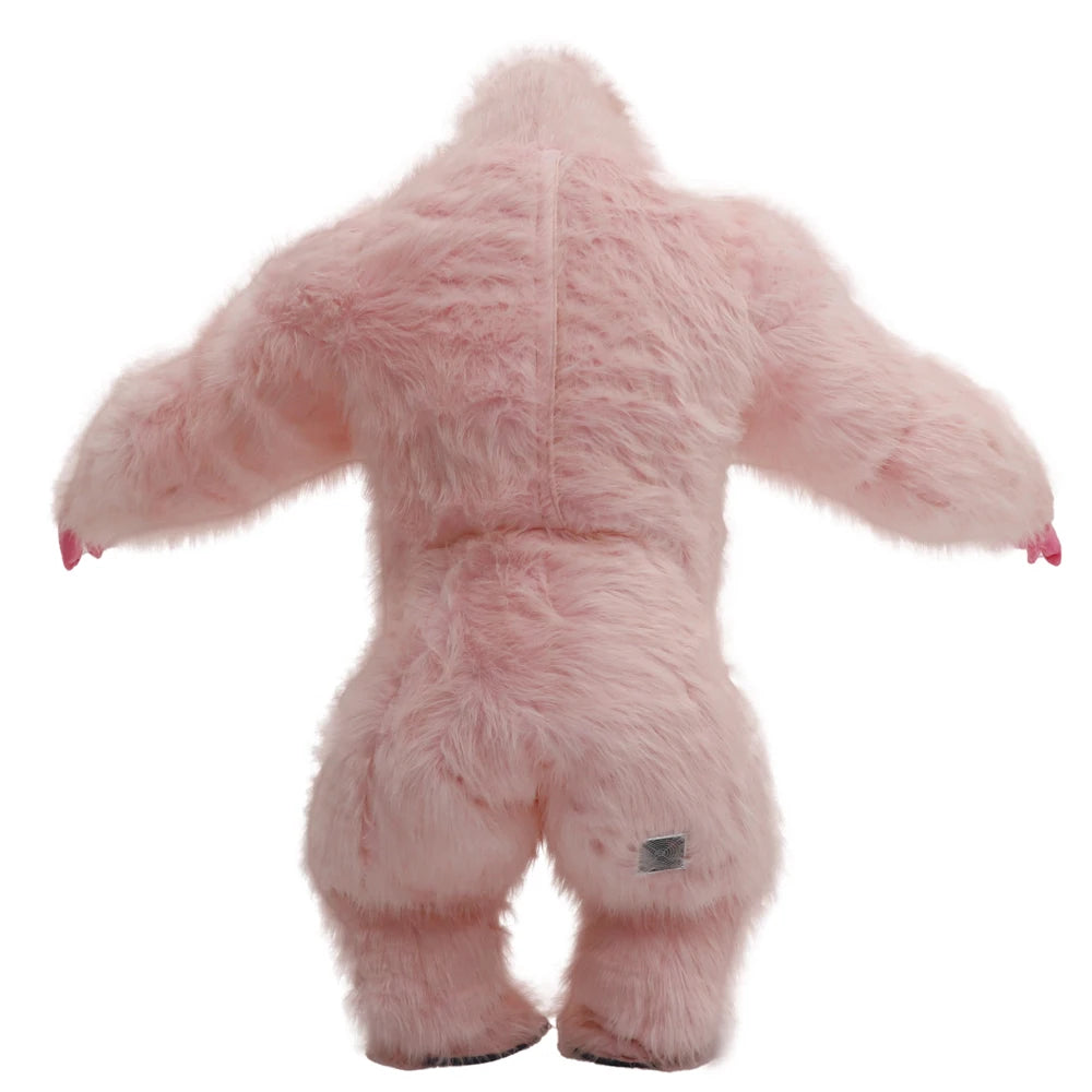SAYGO Inflatable Multi Color King Kong Adult Cosplay Halloween Costume Plush Animal Mascot Carnival Dress Set Fur Gorilla Set