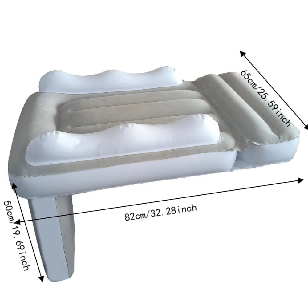 PVC Material Airplane Bed Inflatable Heavy Duty Kids Travel Bed Sleeping Cushion Hold Up To 88LBS Air Bed Seat Extender