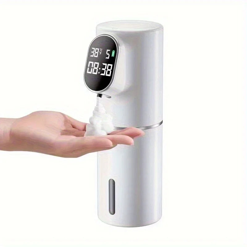 Automatic Foam Soap Dispenser with LED Display - 2-in-1 USB Charging Wall & Desktop Use Dispenser Sabao Automatico