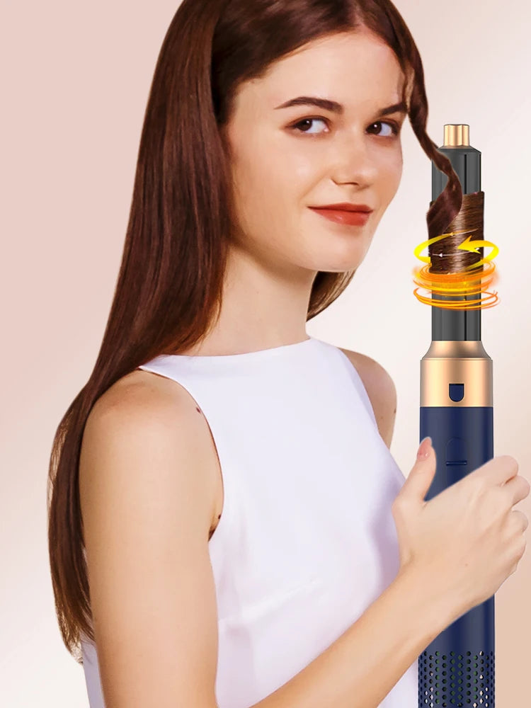 5IN1 Hot Air Brush Wrap Styler Hair Dryer With Electric Curling Iron Hair Curler Dryers Curling Rollers Hair Curler With Dryer6