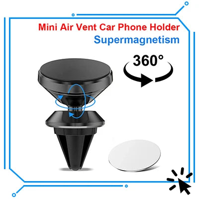 360° Magnetic Car Phone Holder Magnet Smartphone Mobile Stand Cell GPS Support For iPhone 13 12 XR Xiaomi Mi Huawei Samsung LG