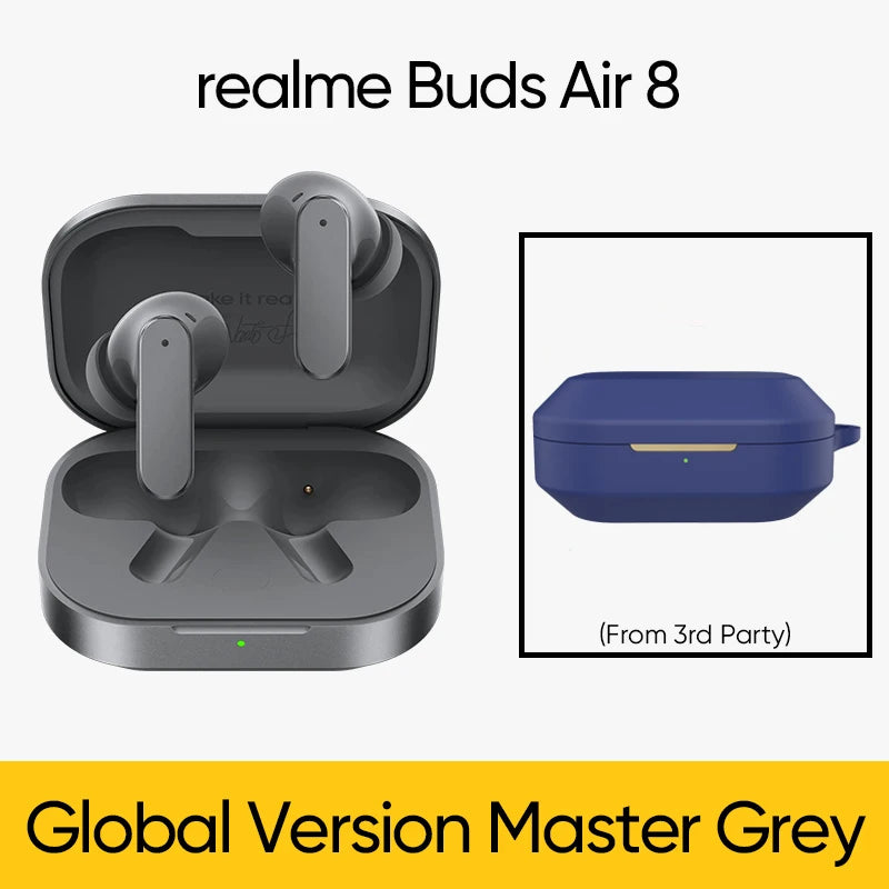 Global Version realme Buds Air 8 55dB Ultra Depth Noise Cancellation True Wireless Earphone Bluetooth 5.4 Earbuds LHDC 5.0 IP55