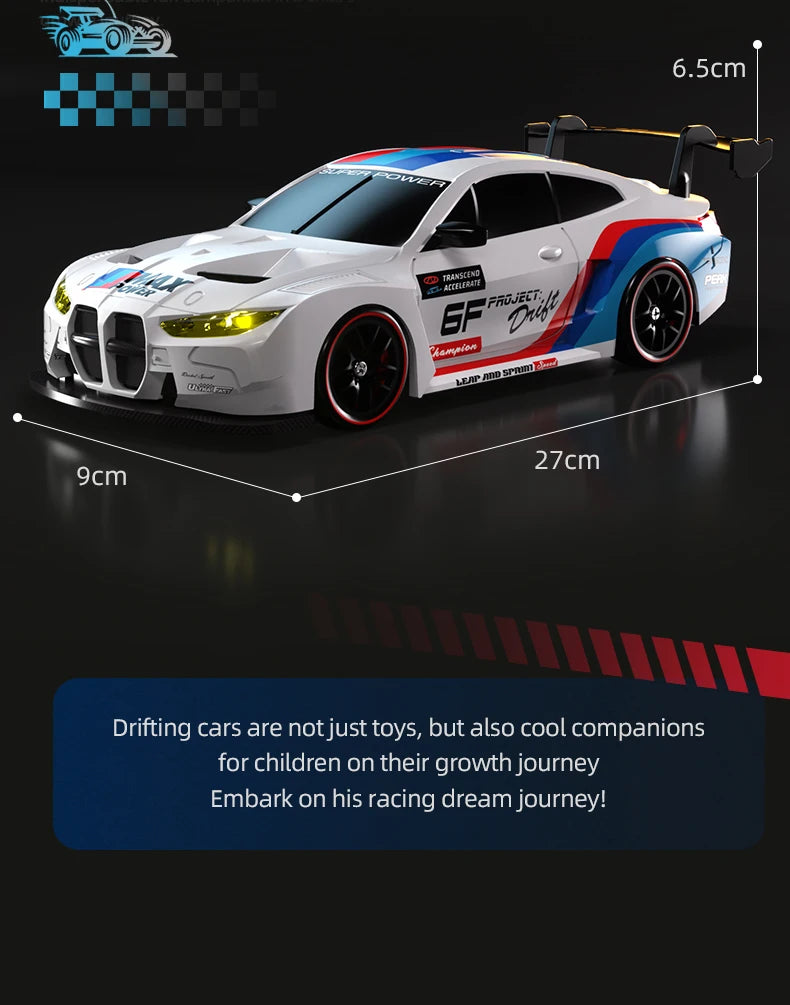 4WD Remote Control Drift Car Full Size 1:24 Mini Remote Control Racing Car Model 2.4G Radio High Speed 4X4 RC Car Vehicle Toy