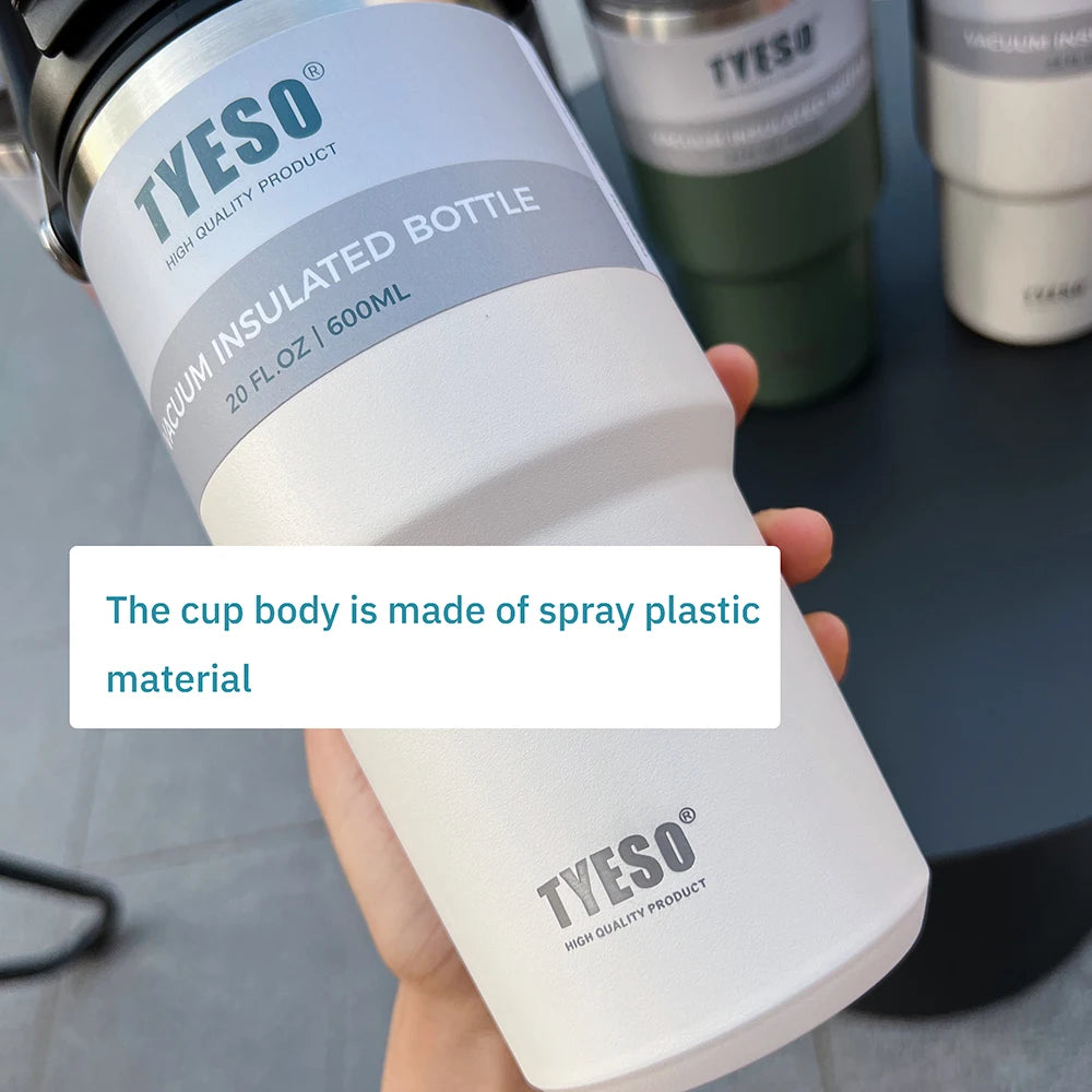 TYESO Large Capacity Stainless Steel Thermo Bottle Car Coffee Cup Keep Cold and Heat Thermal Mug Sport Water Bottle Vacuum Flask