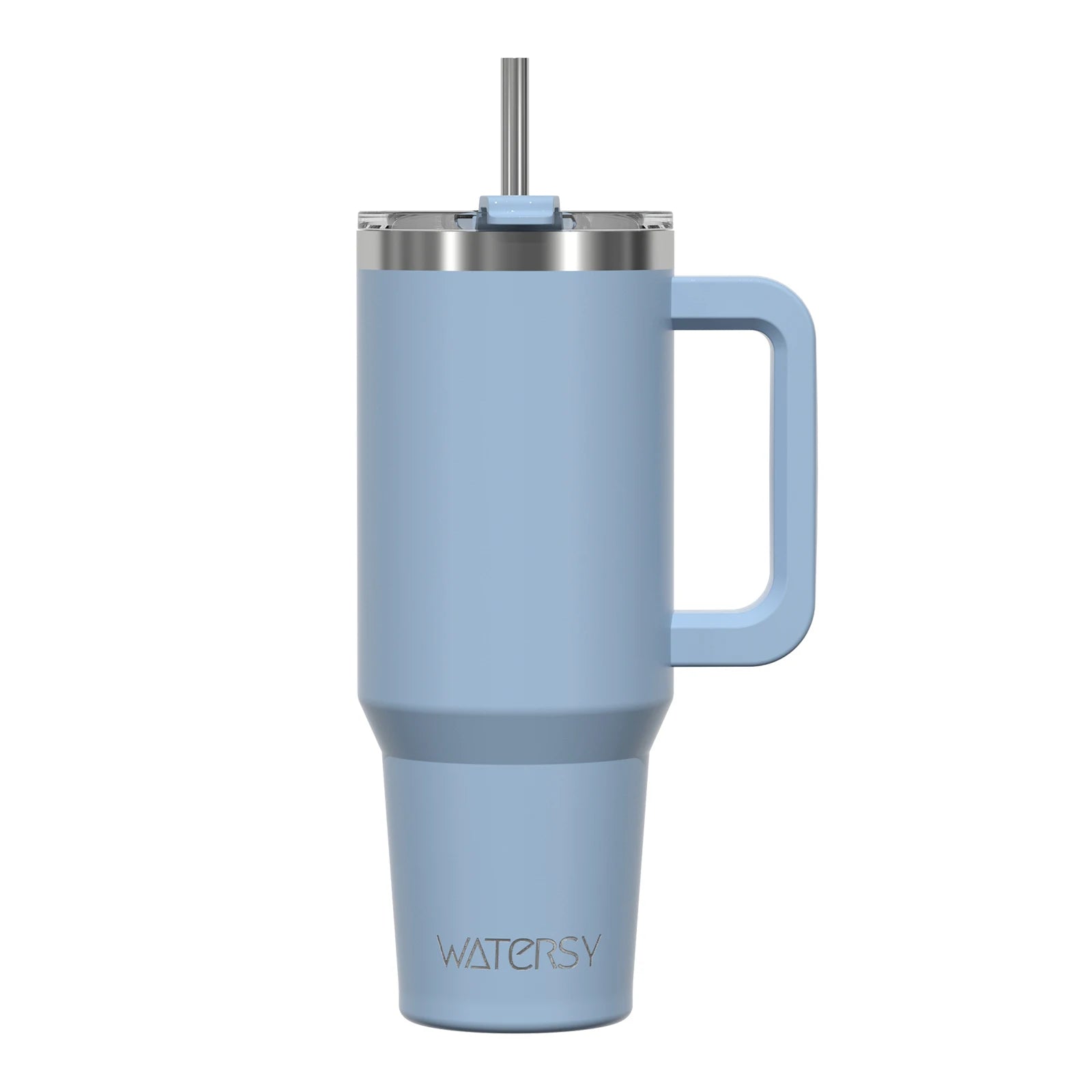 WATERSY 20/30/40oz Tumbler with Handle & Straw, Large Capacity Stainless Steel Thermal Cup, Vacuum Insulated Mug for Car, Travel