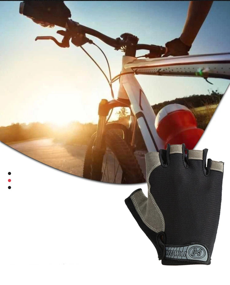 Guantes Ciclismo y Pesca Sin Dedos – Transpirables Antideslizantes Unisex