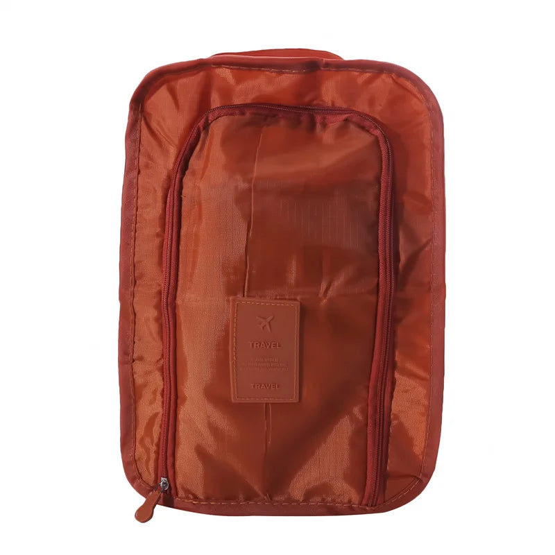 Portable Shoe Bags Travel Holds Multifunction Folding Storage Handbag High Capacity Mini Solid Color Shoe Pouch Organizer