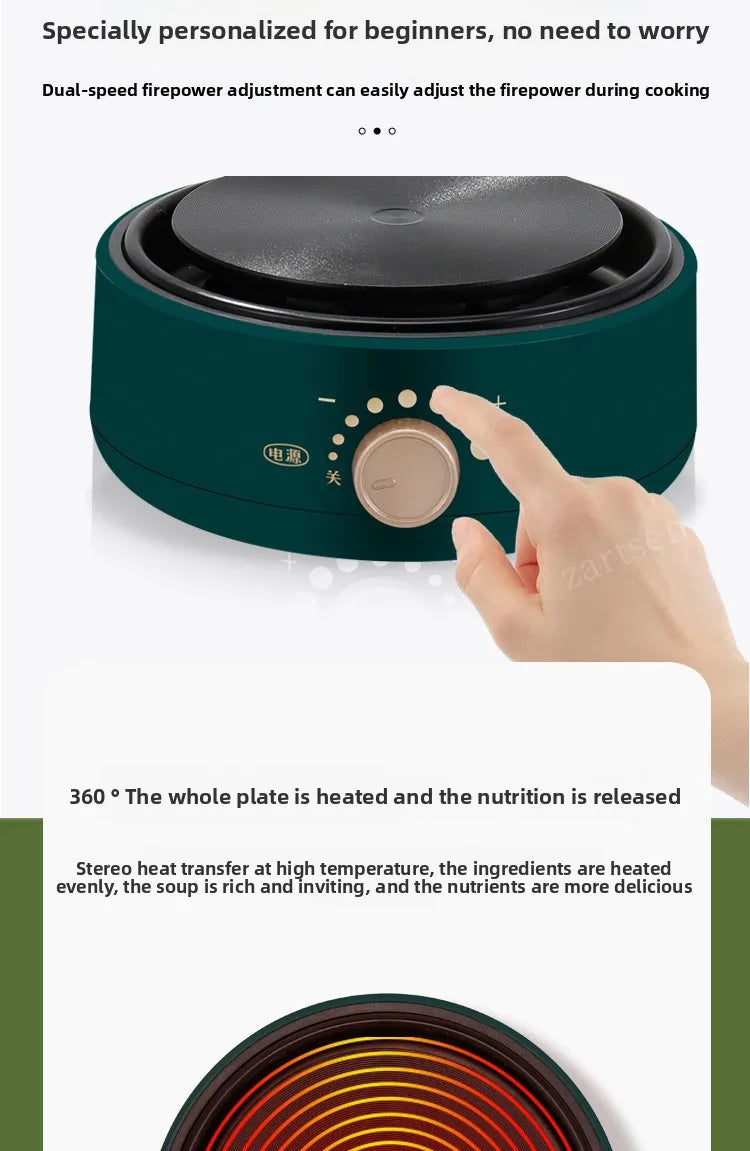 Electric Cooking Pot Foldable Hotpot Portable Multicooker Split Type Rice Cooker Electric Frying Pan Home Travel 1.6L