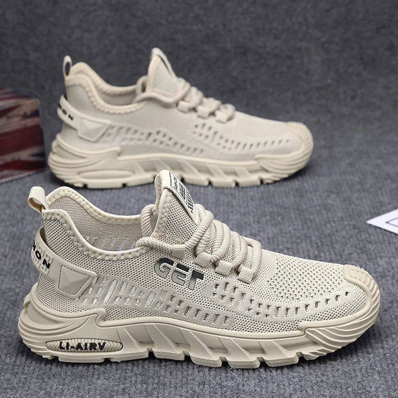 New Men's Sneakers Thick Sole Comfortable Casual Shoes Lightweight Breathable Fashion Running Shoes Luxury Male Tenis Masculino