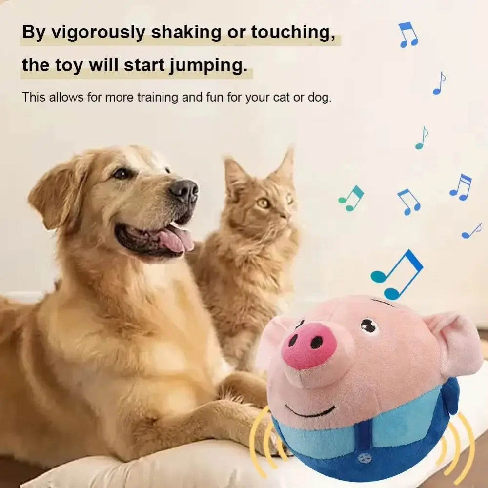 Shake Bouncing Jump Balls Music Vibration USB Rechargeable Electronic Pet Dog Toy Electronic Singing