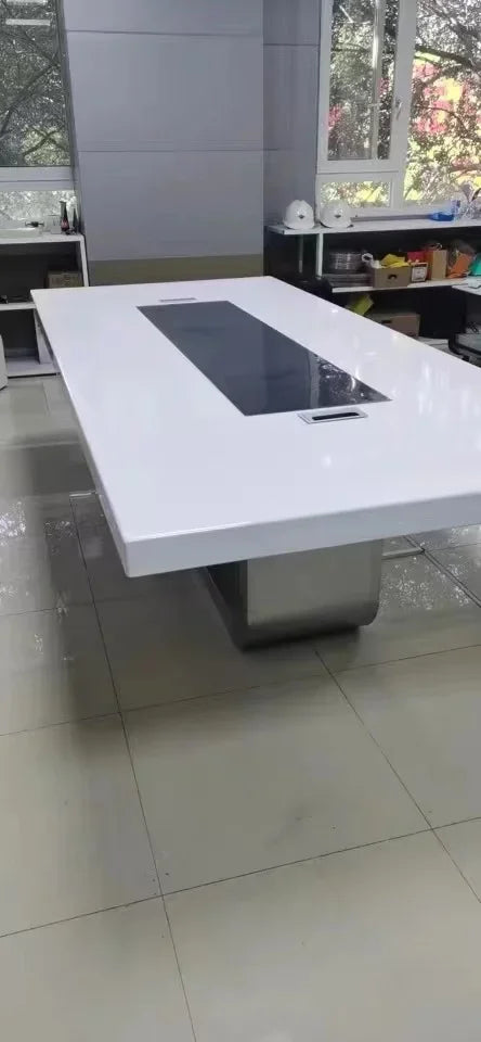 Premium Office conference  modern training reception desk, conference room, large table and chair set