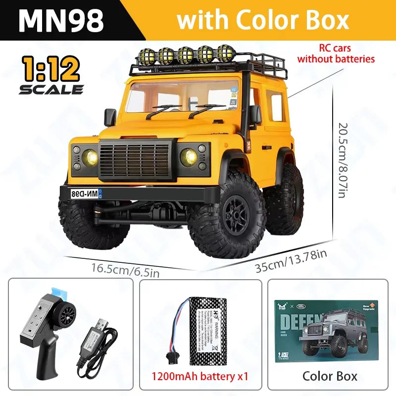 MN98 MN99S 2.4G RC Car 1/12 MN Model RTR Version Rock Crawler Defender 4x4 Off-Road Truck Remote Control Toys For Kid Gift