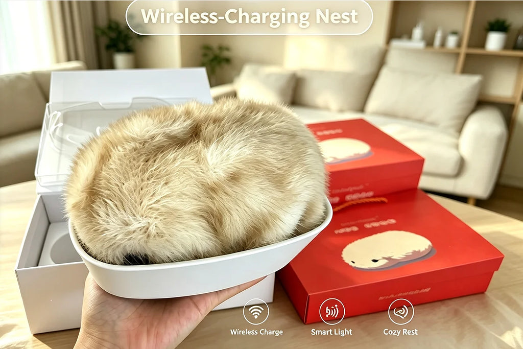 Interactive AI Robotic Plush Pet,  Emotional Simulation Companion Toy with Touch Activated Mood Response for Stress Relief