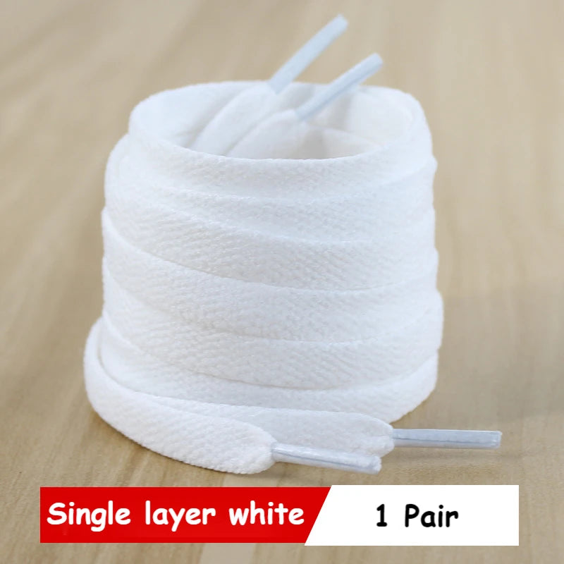 White Black Flat Shoelaces for Sneakers laces Shoe Strings Classic Shoe laces 70/90/100/120/140/160CM High-quality Shoelace