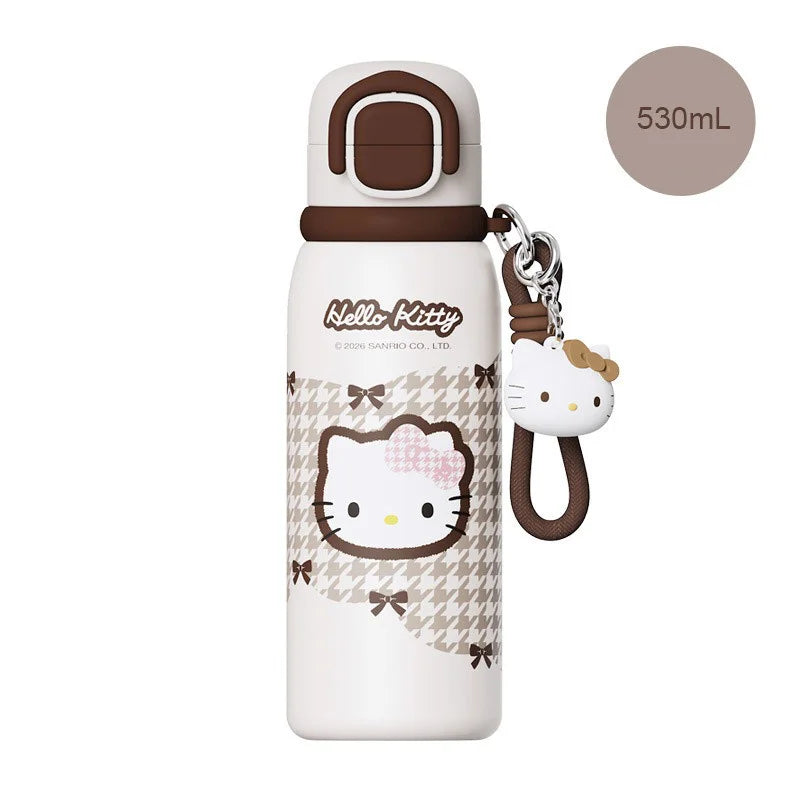 X&W Hello Kitty Insulated Cup Leak Proof 530-700ml with Pendant and Carrying Rope To Keep Office/Home Beverages Hot and Cold