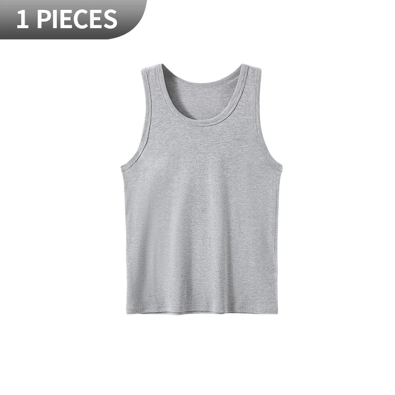 1/3 Piece Men's Slim-Shouldered T-Shirt For All Seasons Youth Style Solid Color Sporty And Comfortable Suitable For Home Wear