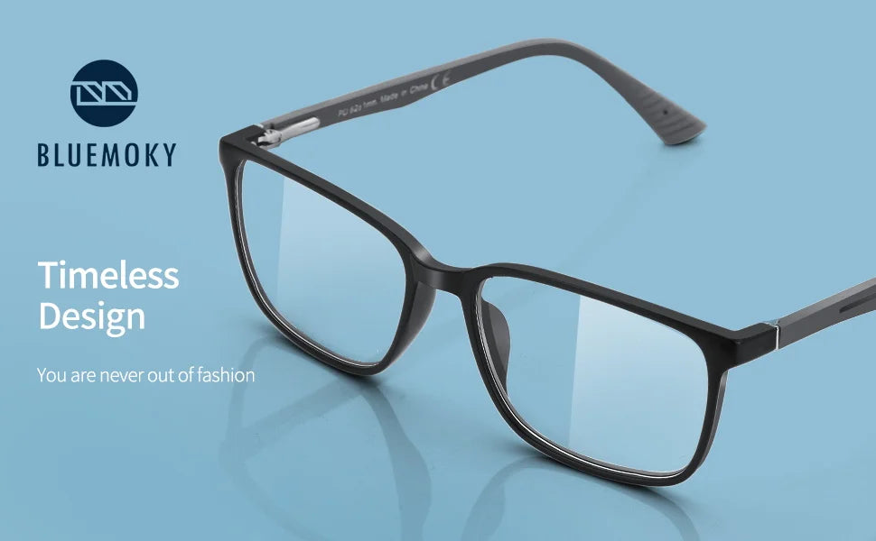 BLUEMOKY Rectangle Prescription Eyeglasses For Men Women Fashion Glasses Myopia Hyperopia Progressive Anti-Blue Light Eyewear