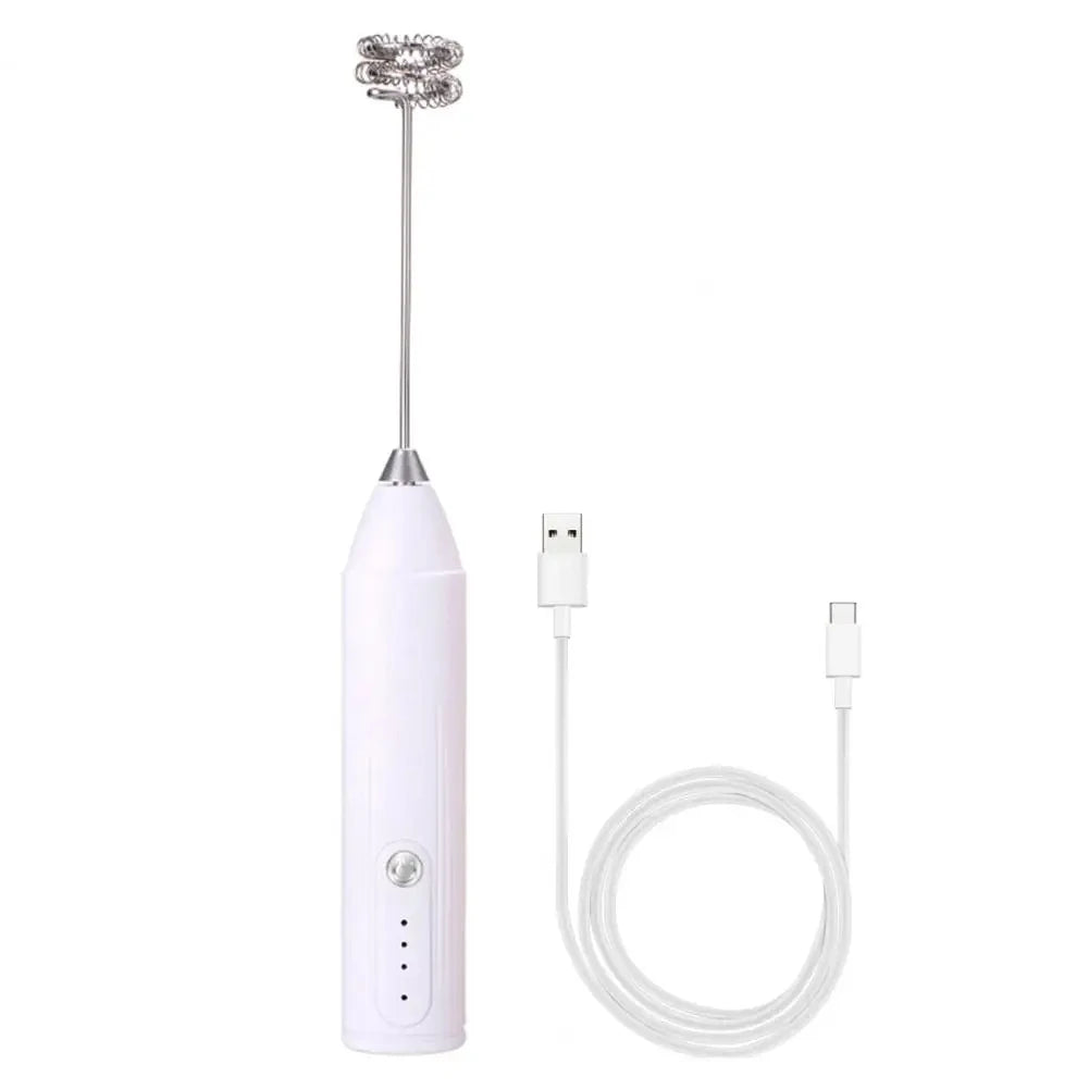 1 electric milk coffee mixer, egg beater, milk frother, 3-speed rechargeable handheld kitchen jam cake cream maker