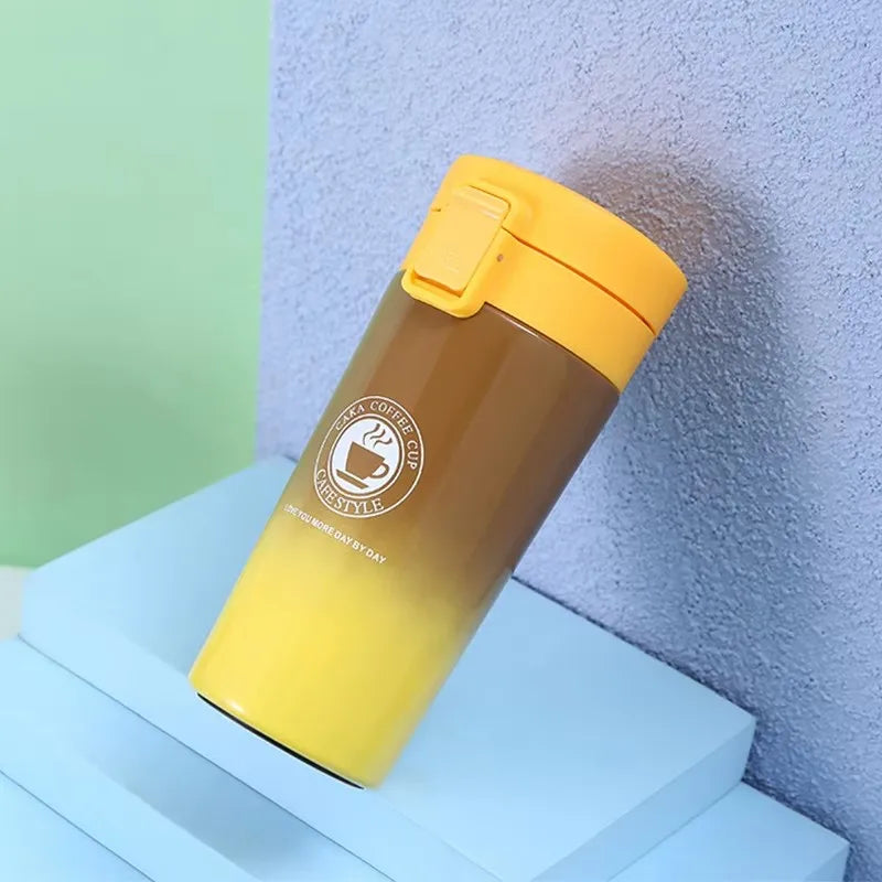 Double-Walled Stainless Steel Thermal Flask 380/510ML for Outdoor Use - Insulated Coffee Mug Maintains Temperature