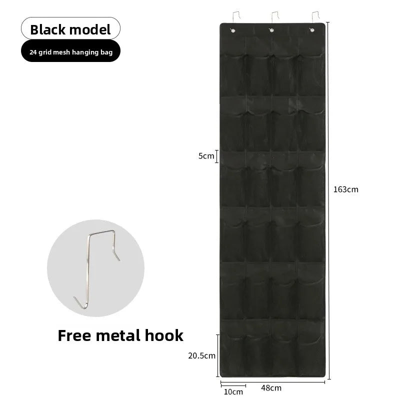 Over The Door Shoe Rack with 24 Large Mesh Pockets Hanging Shoe Organizer for Closet Hanging Shoe Rack Holder Hanger