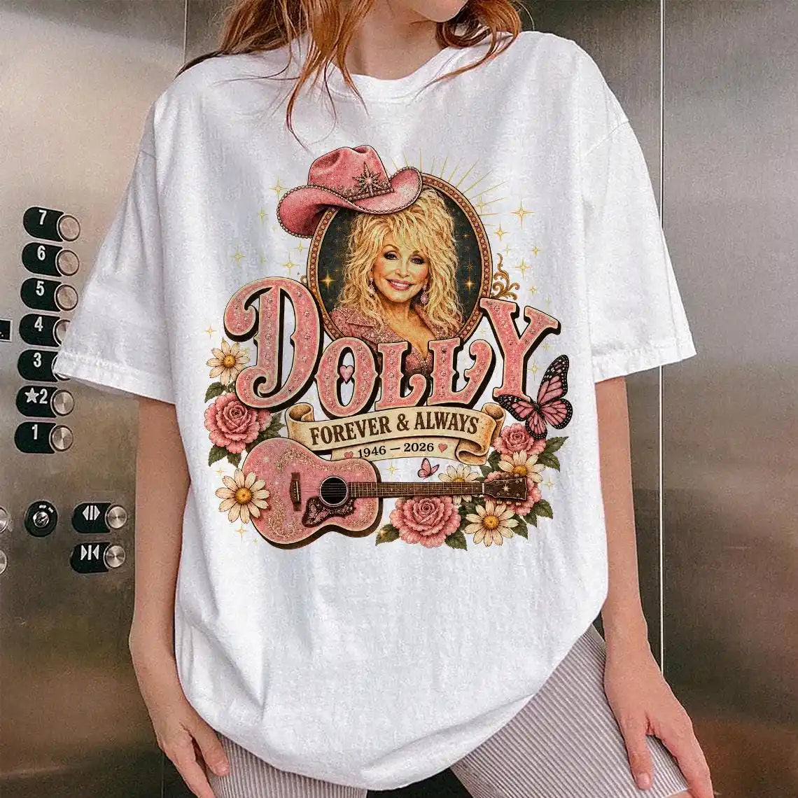 Country Music Legend Tribute Dolly T-Shirts Women Men Short Sleeve Dolly Fan Gift Shirt
