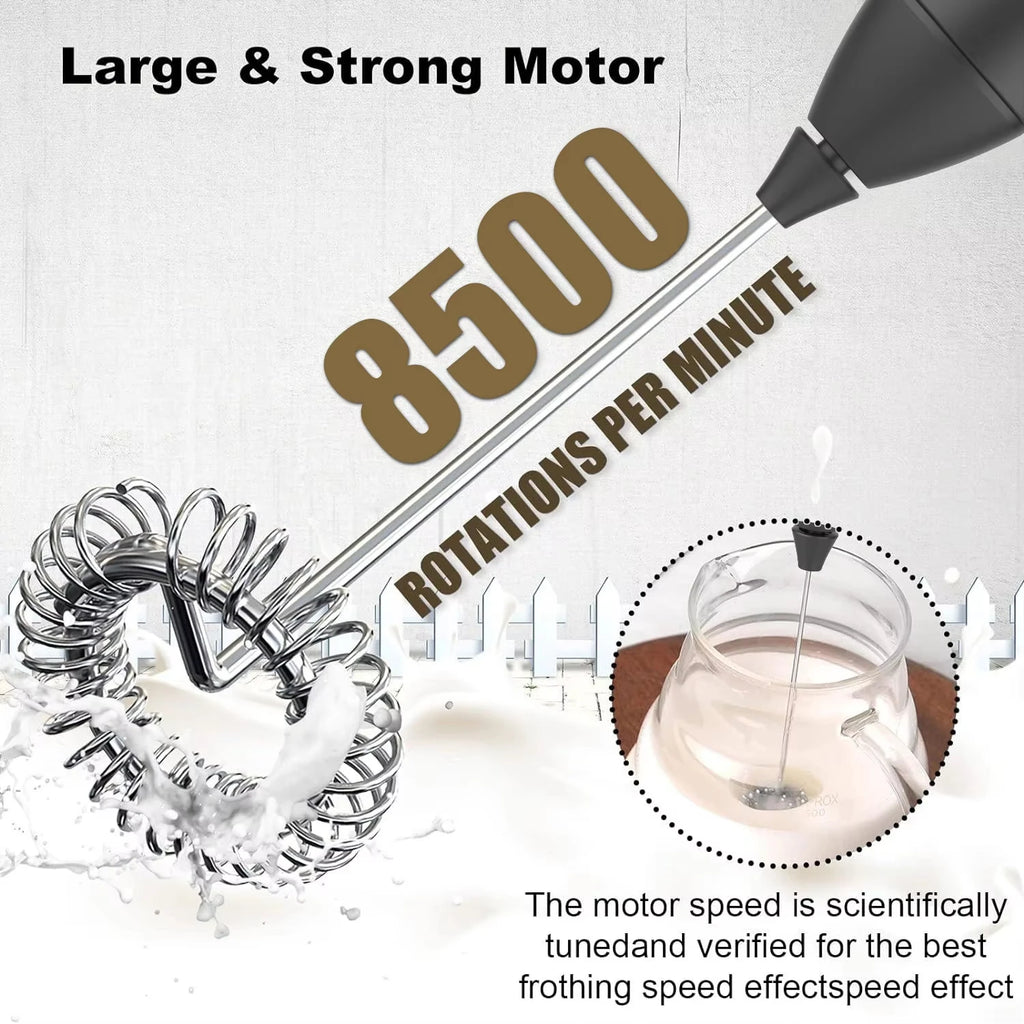 Electric Milk Frother Coffee Frother Set AA Size Kitchen Egg Beater Cream Frother Mixer for Coffee Lovers And Bakers