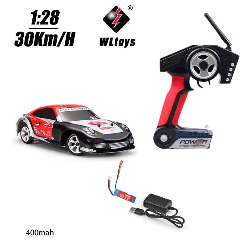 Wltoys RC 1/28 30Km/H 284191 Remote Control High Speed Racing Mosquito 2.4GHz Off-Road RTR Rally Drift Car