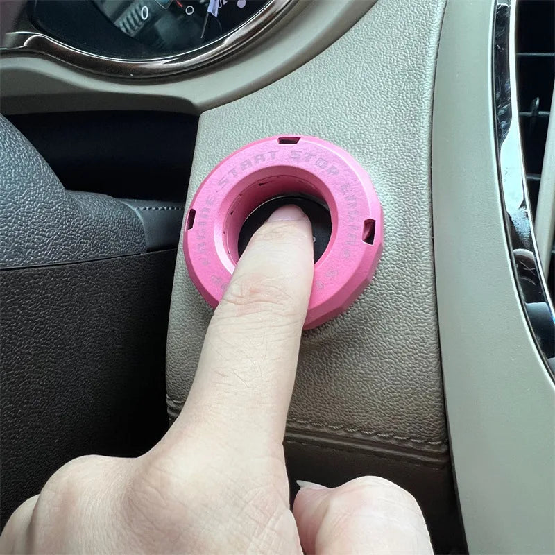 Ignition Device Decor Motorcycle Key Cover Car Interior Sticker Decorative Rotary Push To Start Button Cover for Motorcycle Lock