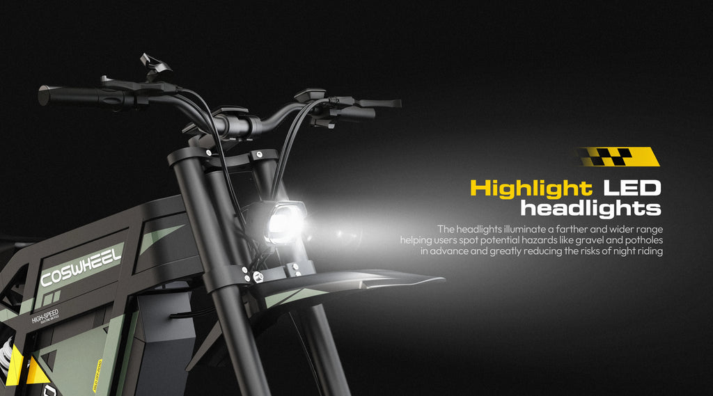 COSWHEEL R6000 Adult Electric Mountain Bike 7000W Motor 60V 30AH ebike,Dual Suspension Electric Bicycle