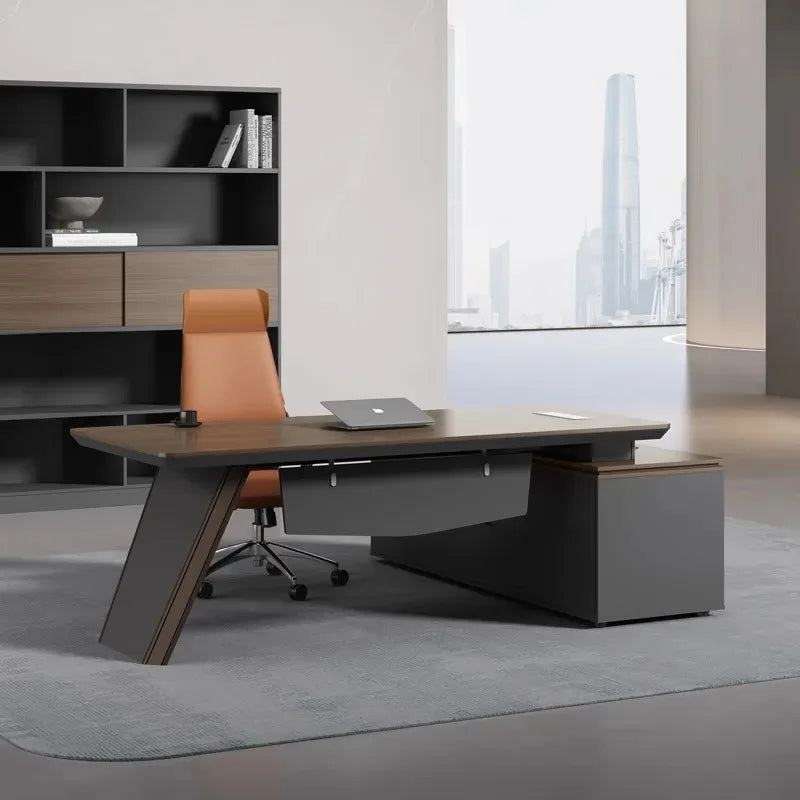 Boss Office Desk and Chair Combination Manager Chairman President Office Furniture Large Office Desk