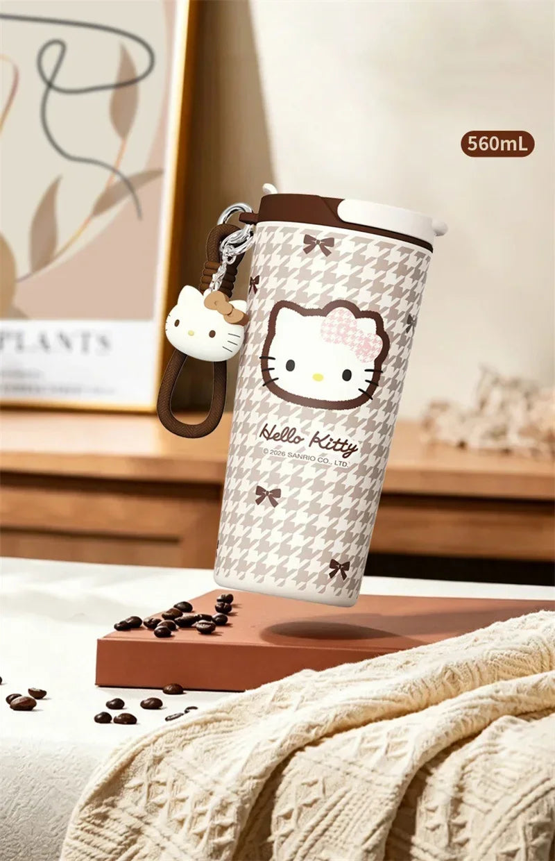X&W Hello Kitty Insulated Cup Leak Proof 530-700ml with Pendant and Carrying Rope To Keep Office/Home Beverages Hot and Cold