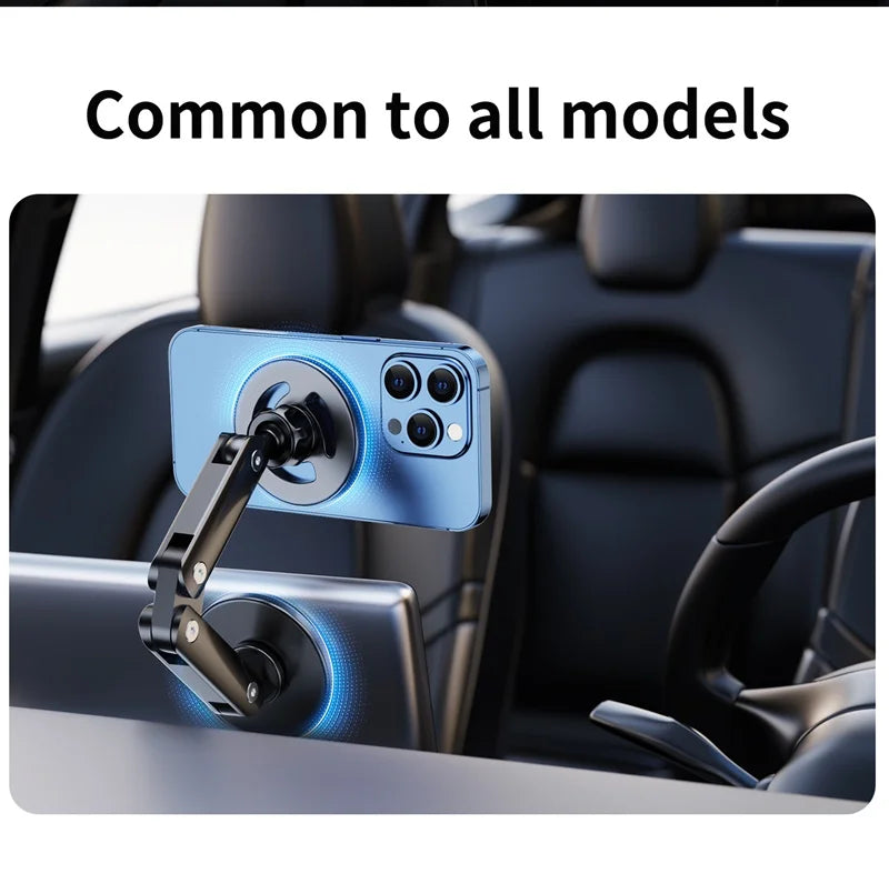 Universal Metal Car Magnetic Semiconductor Cooling Phone Holder RGB Light 3 Level Adjustable for iPhone 16 15 14 13 12 Samsung