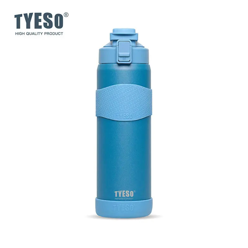 TYESO Vacuum Flasks Insulated Water Bottle 24H Cold 12H Hot Stainless Steel Leakproof Sports Bottle for Gym Travel Drinkware