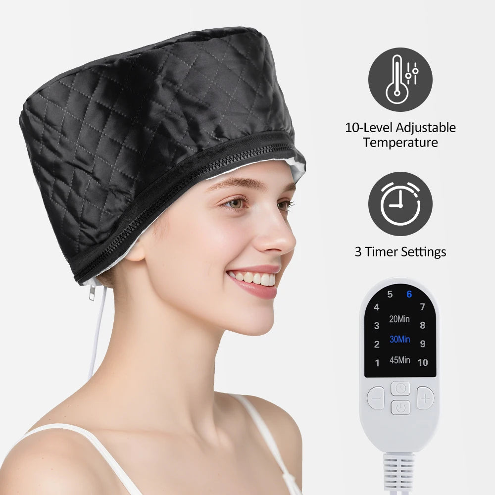 10 Levels Electric Hair Heating Cap Waterproof Hair Steamer Cap Thermal Treatment Hat SPA Nourishing Hair Styling Care