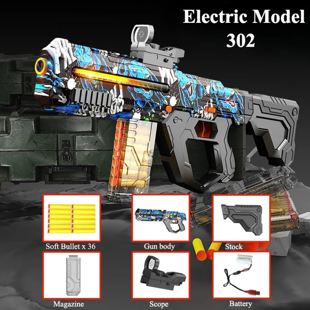 Soft Bullet Gun Toy Gun Auto-Manual Sport Game Outdoor Shooting Games Education Toy for Kids Boys Adult