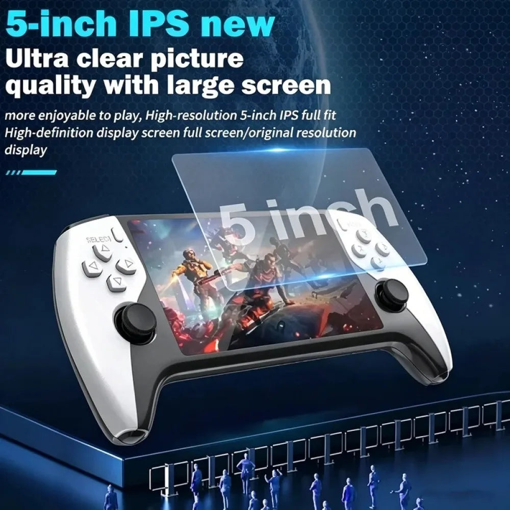 New SF3500 Retro Handheld Video Game Console Linux System 5.0 Inch 854*480 IPS Screen 3000mAh Portable Pocket Video Player Games