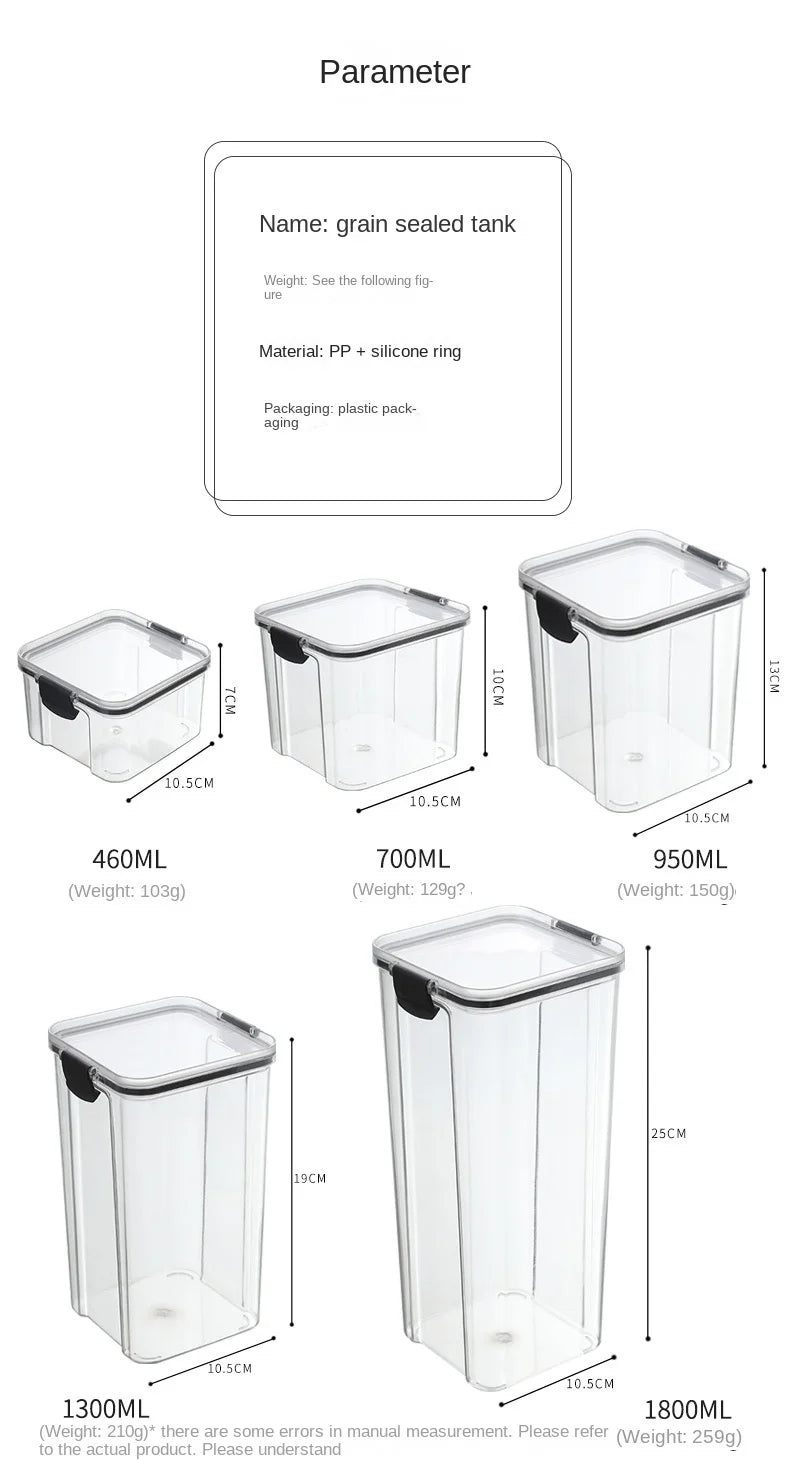 Set de Frascos Herméticos para Cocina - Organizador de Alimentos