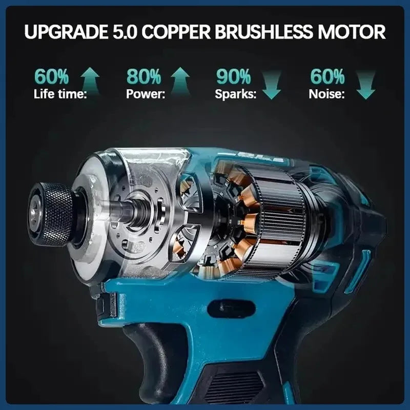 Atornillador Impacto Makita DTD173 | 1800RPM 180Nm - Para Madera, Pernos y Metal