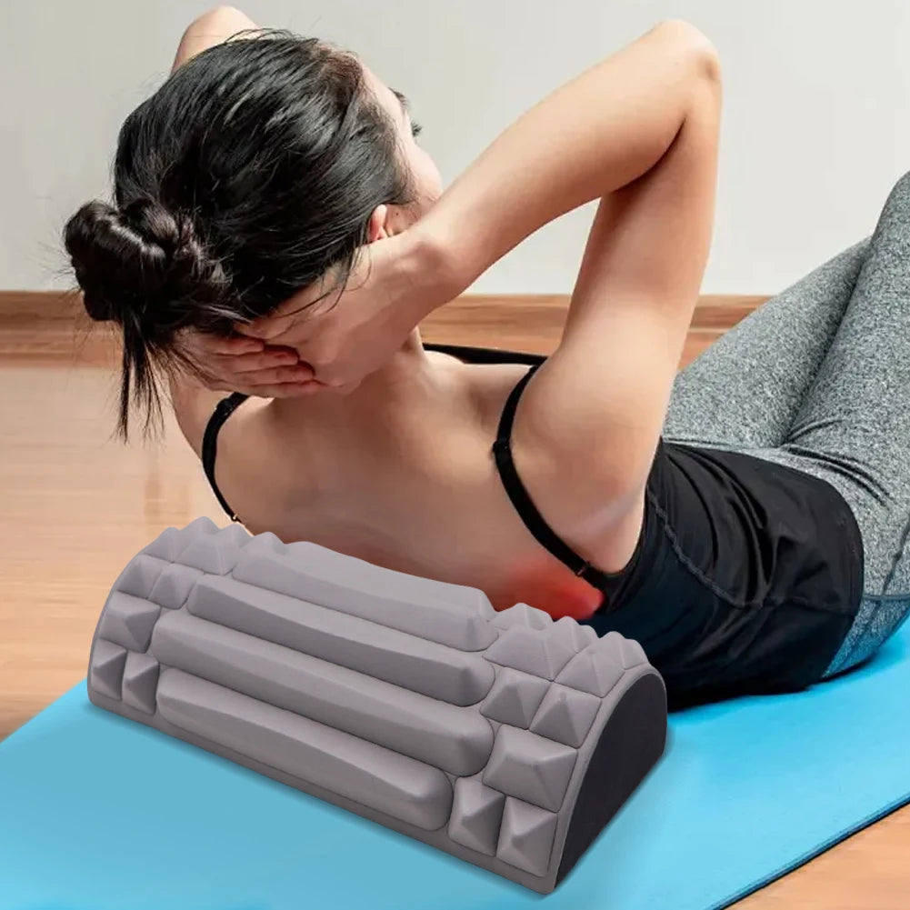 Yoga Roller Half Round EVA Foam Cylinder Massage Roller for Pilates Exercise Enhanced Home Workouts Diameter 5.5cm Length 24cm