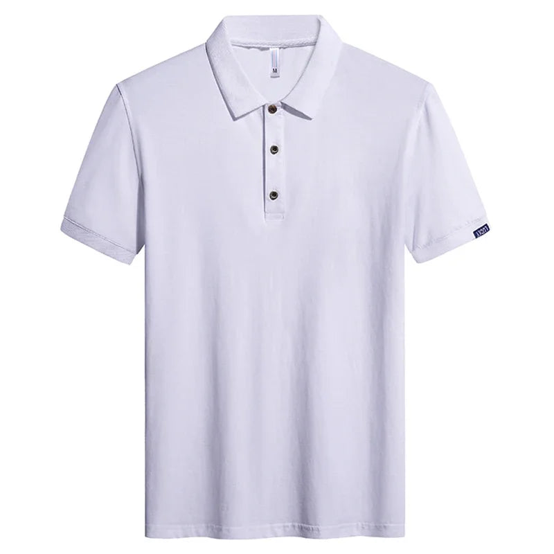 Large Size Men's Polo Shirt Cotton 2024 Summer 6xl Husband Business Collar White Black Short Sleeve Plus 8xl 7xl Tops Shirt Male
