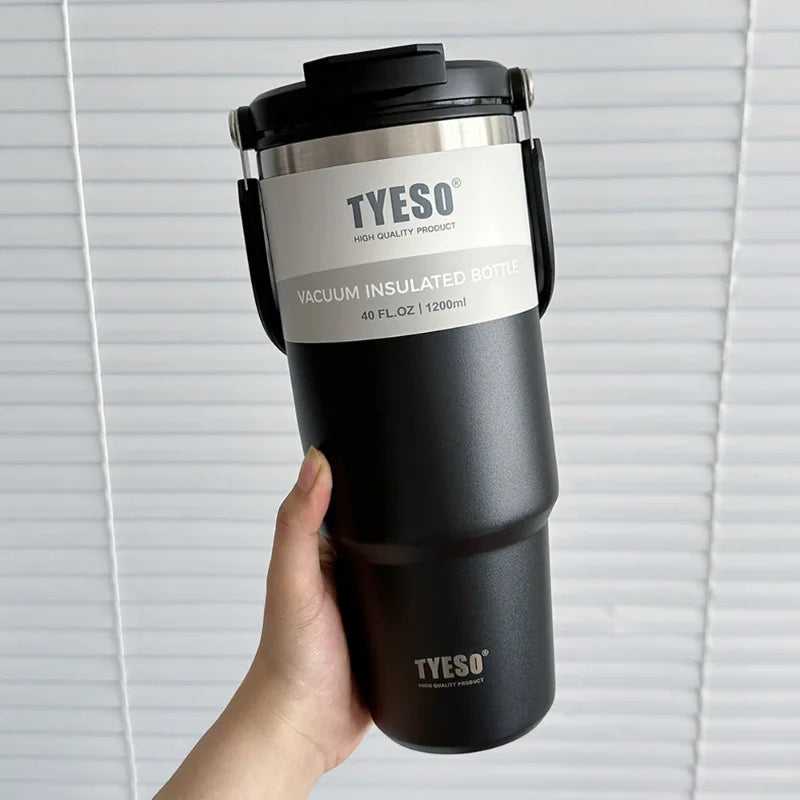TYESO Large Capacity Stainless Steel Thermo Bottle Car Coffee Cup Keep Cold and Heat Thermal Mug Sport Water Bottle Vacuum Flask