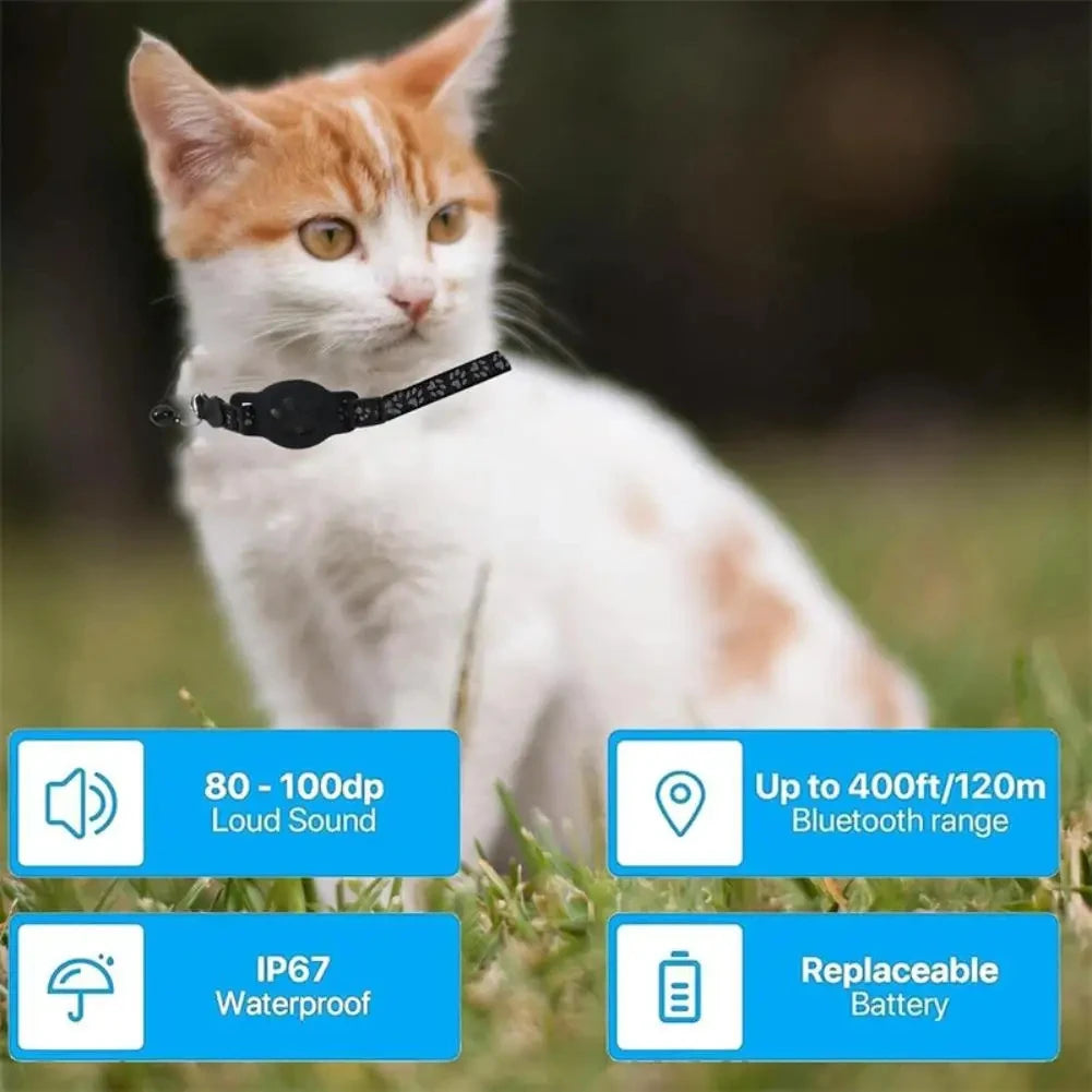 Smart GPS Tracker Collar for Cat Dog Real Time Anti-Lost Waterproof Pet Locator Adjustable Safety Buckle Reflective