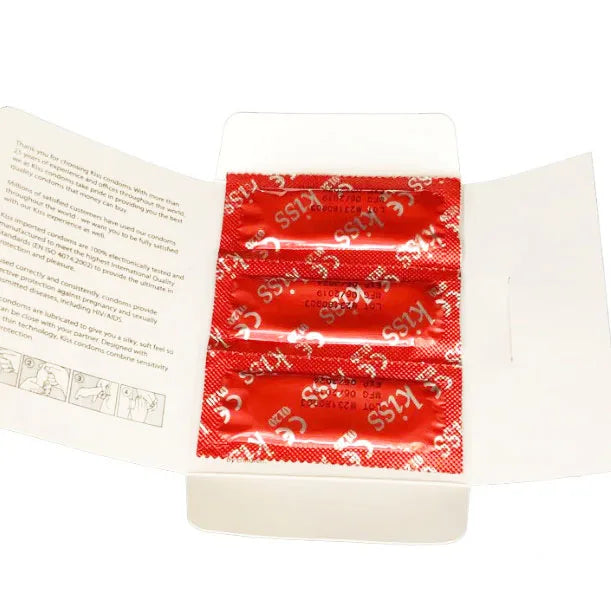 20Pcs Kiss Red Condoms Ultra Thin Safe Adult Contraceptive Sleeve Ring Cover Penis Delay Impotence Erection Sex toys Men