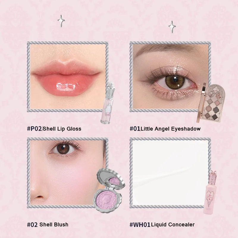 Flower Knows Full Makup Set Little Angel Collection The Sweetie Bear Gift Box Blush Cream Matte Lipstick Highlighter All in One