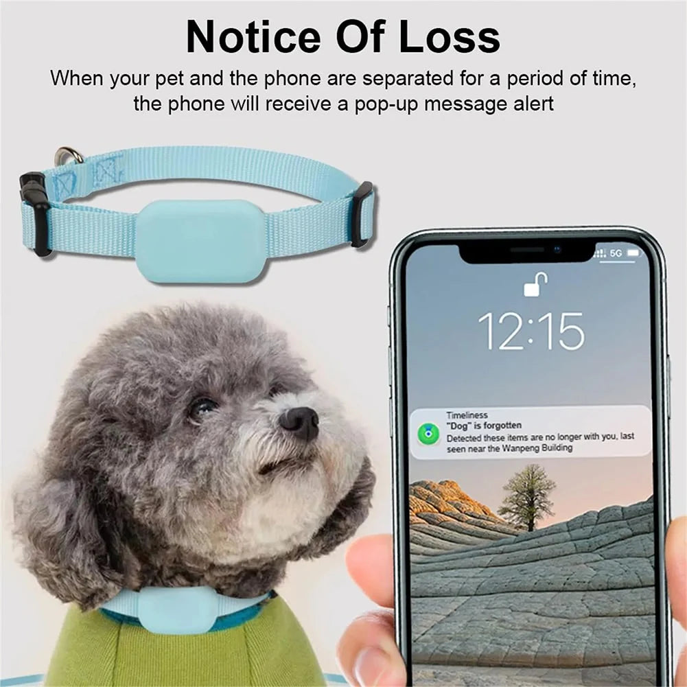 Waterproof Pet GPS Tracker - Dog & Cat Locator, with Adjustable Collar Anti Lost Dogs Real-time Tracking Device for iOS/Android
