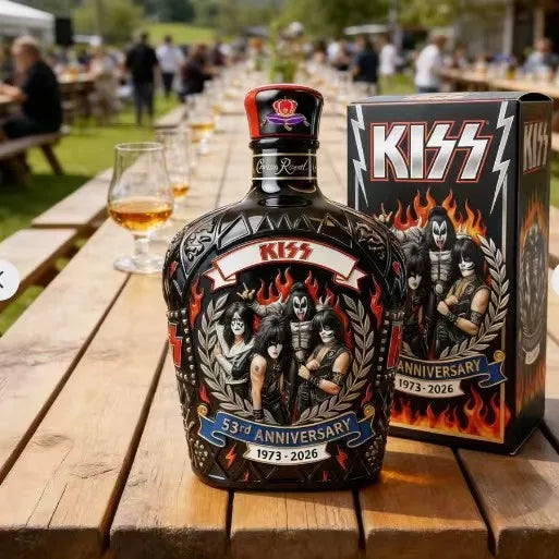 KISS Band 56th Anniversary Crown Royal Collectible Whiskey, Rock Legend Collaboration